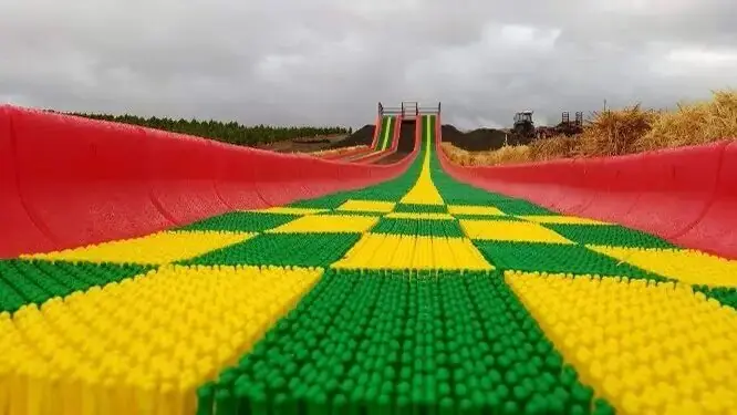 The giant Mega Slide at Pronzini Farms pumpkin patch, now 150 feet long